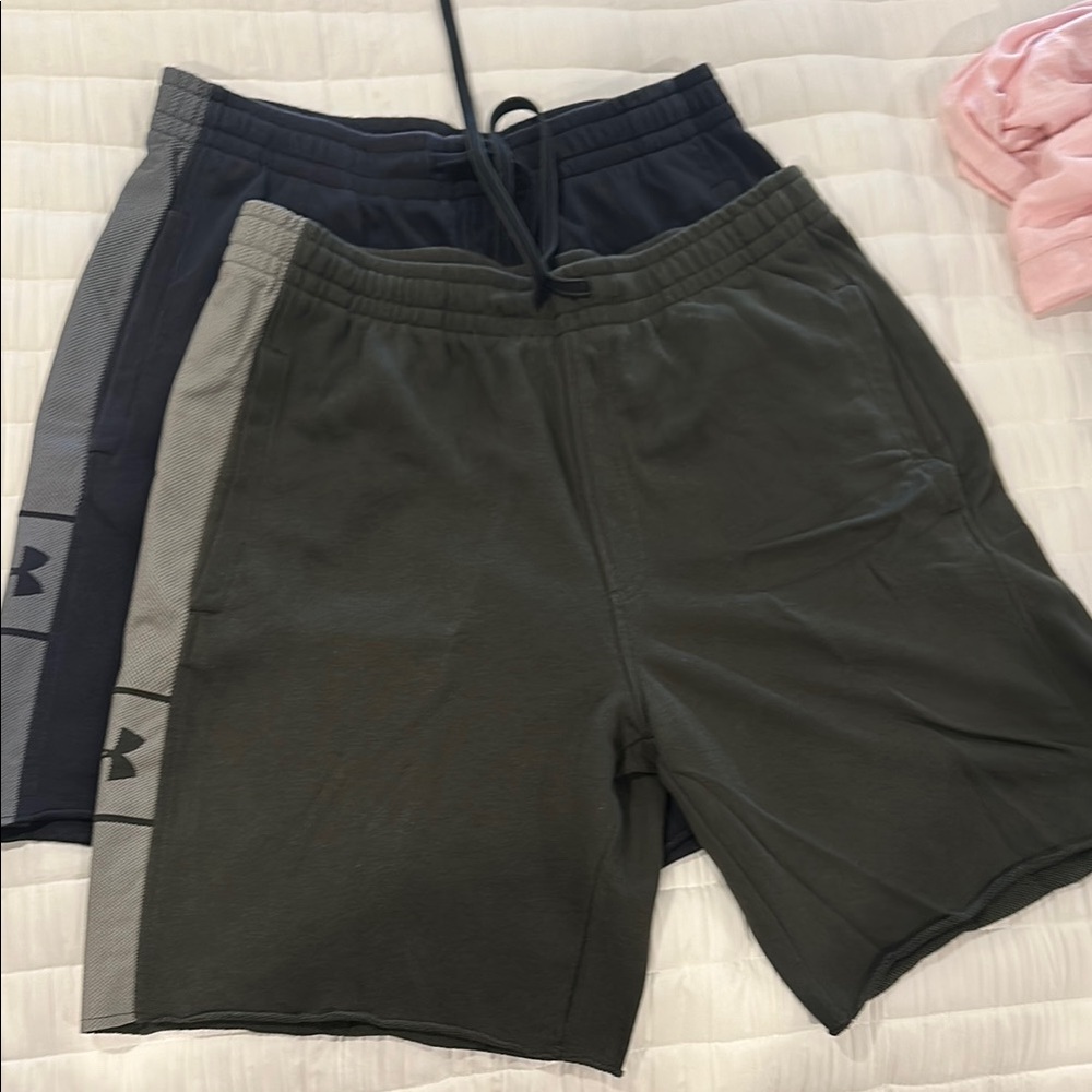 Under Armour Dark Green and Black Men's Shorts